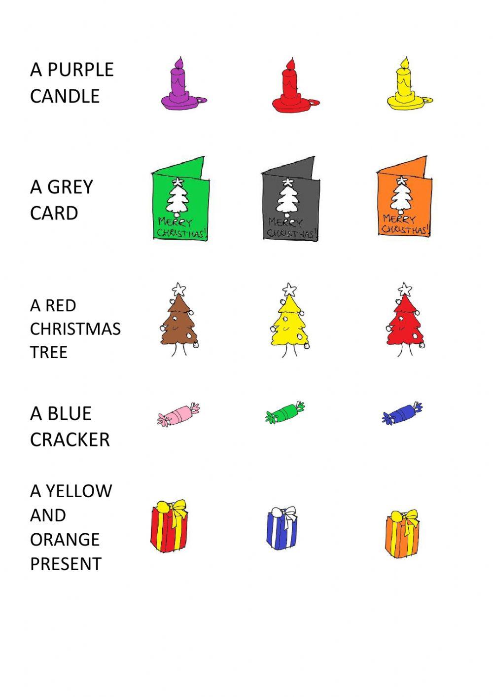 Christmas - listen and choose