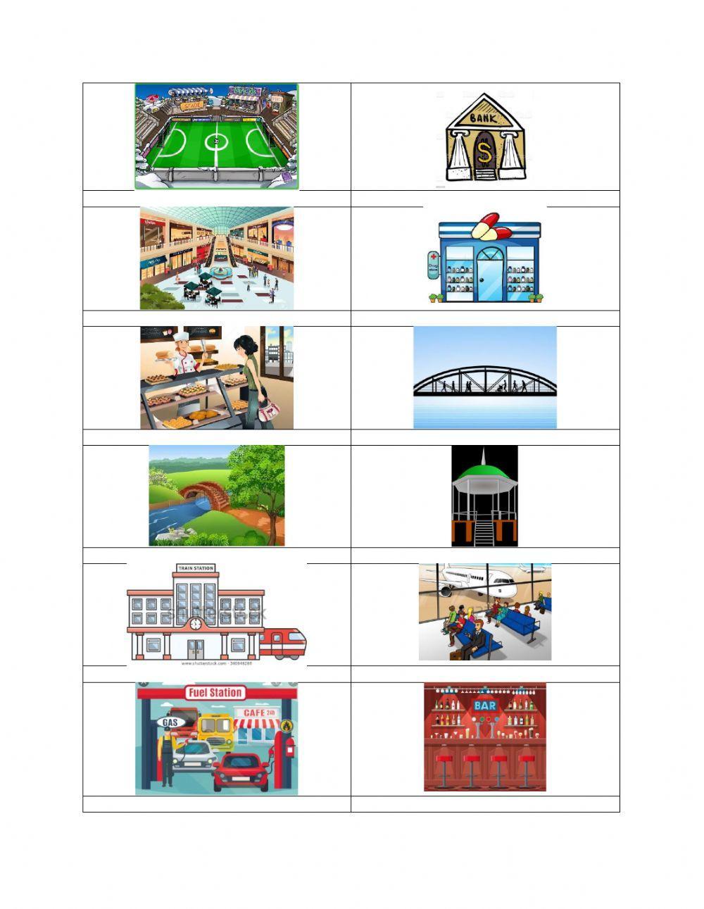 Les lieux de la ville