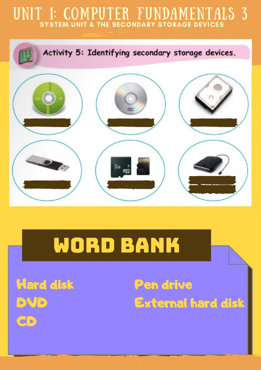 Unit 1: Computer Fundamentals 3 - Part 2 interactive worksheet | Live ...