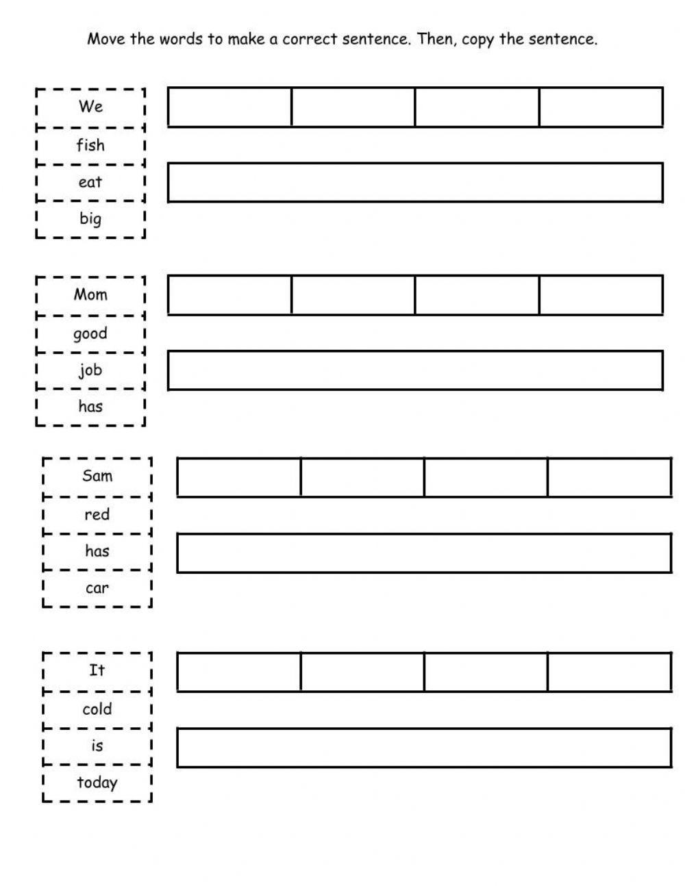 Sentence Building with Adjectives
