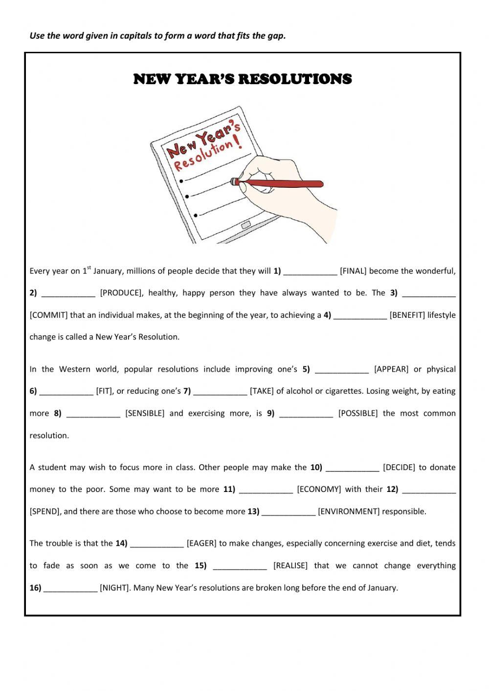 New Year's Resolutions