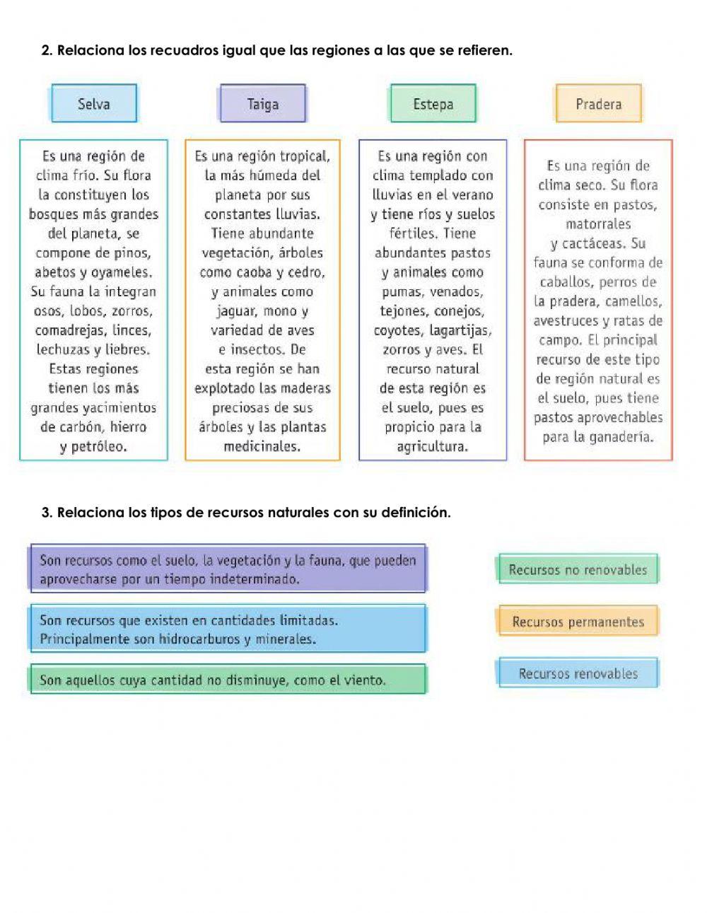 Regiones naturales de los continentes
