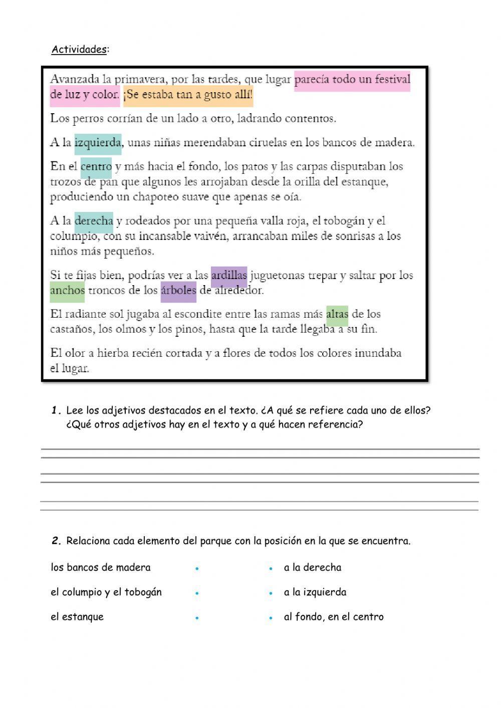 Descripción de lugares