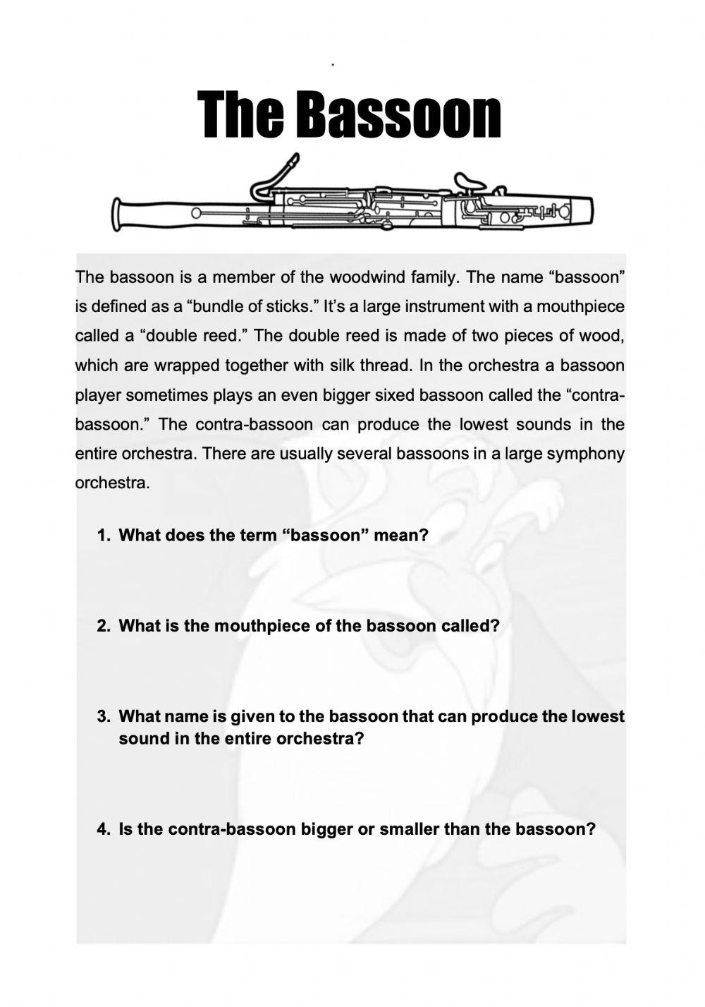 Peter and The Wolf - The Bassoon