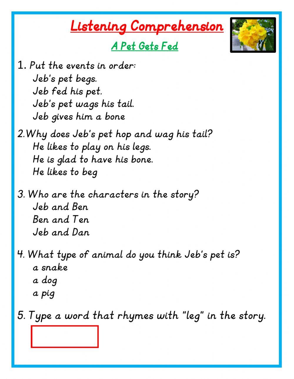 Listening Comprehension