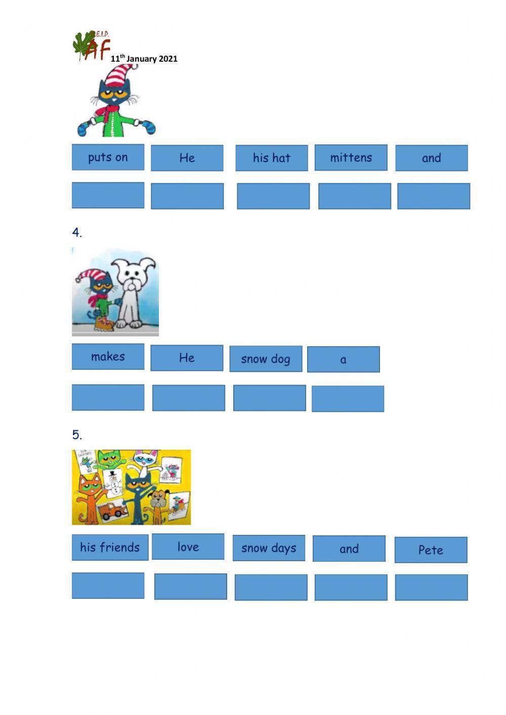 Pete the cat, snowdaze