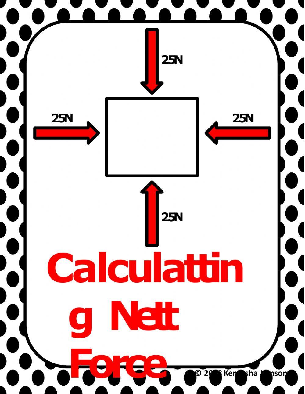 Calculating Net Force online exercise for Live Worksheets