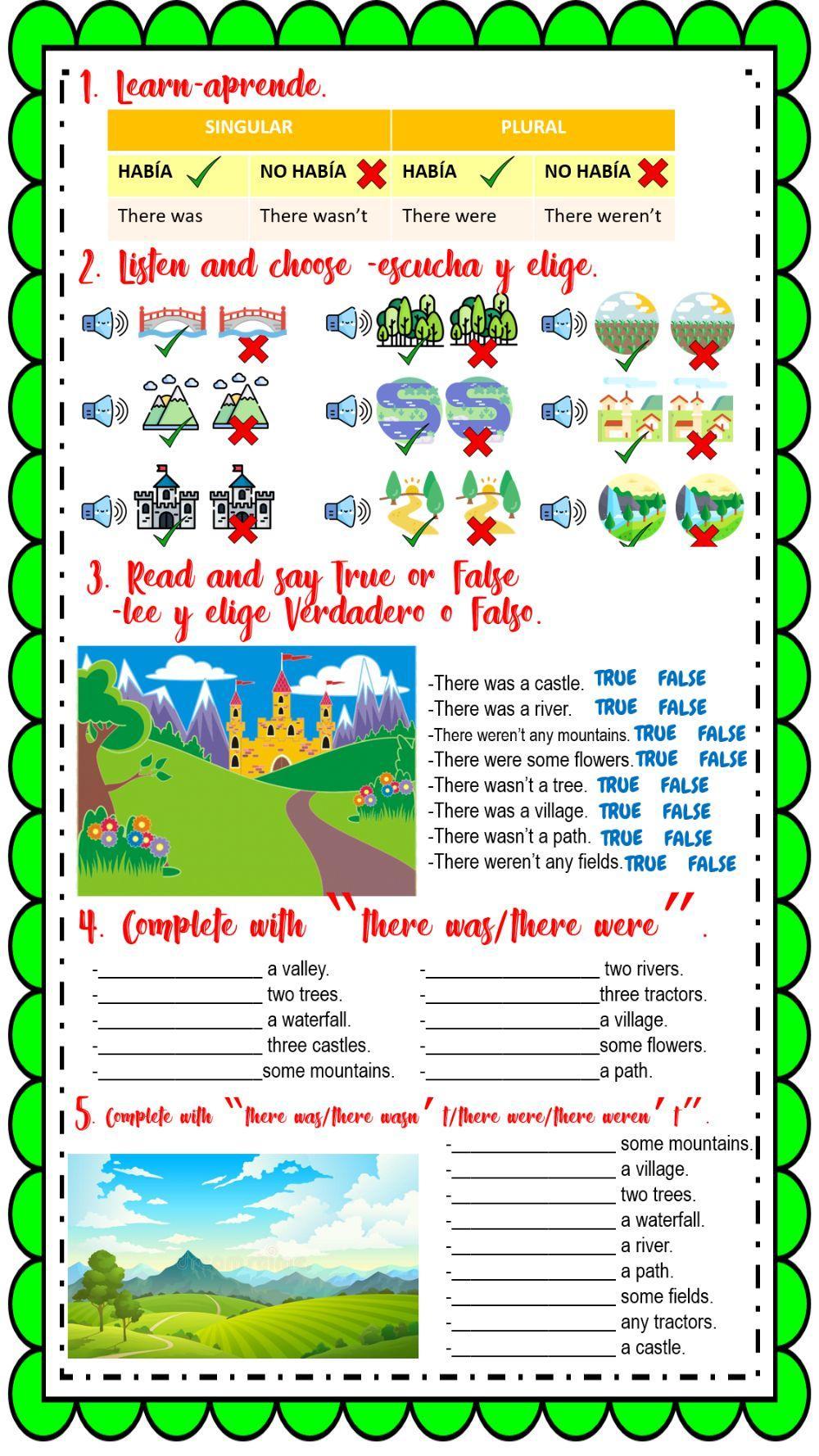 Landscapes (there was-there were)