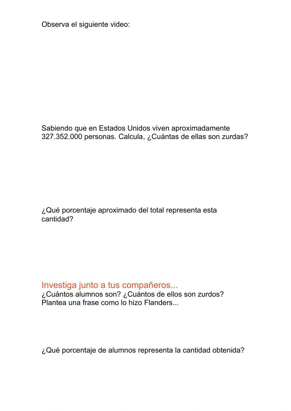 Proporcionalidad y porcentaje