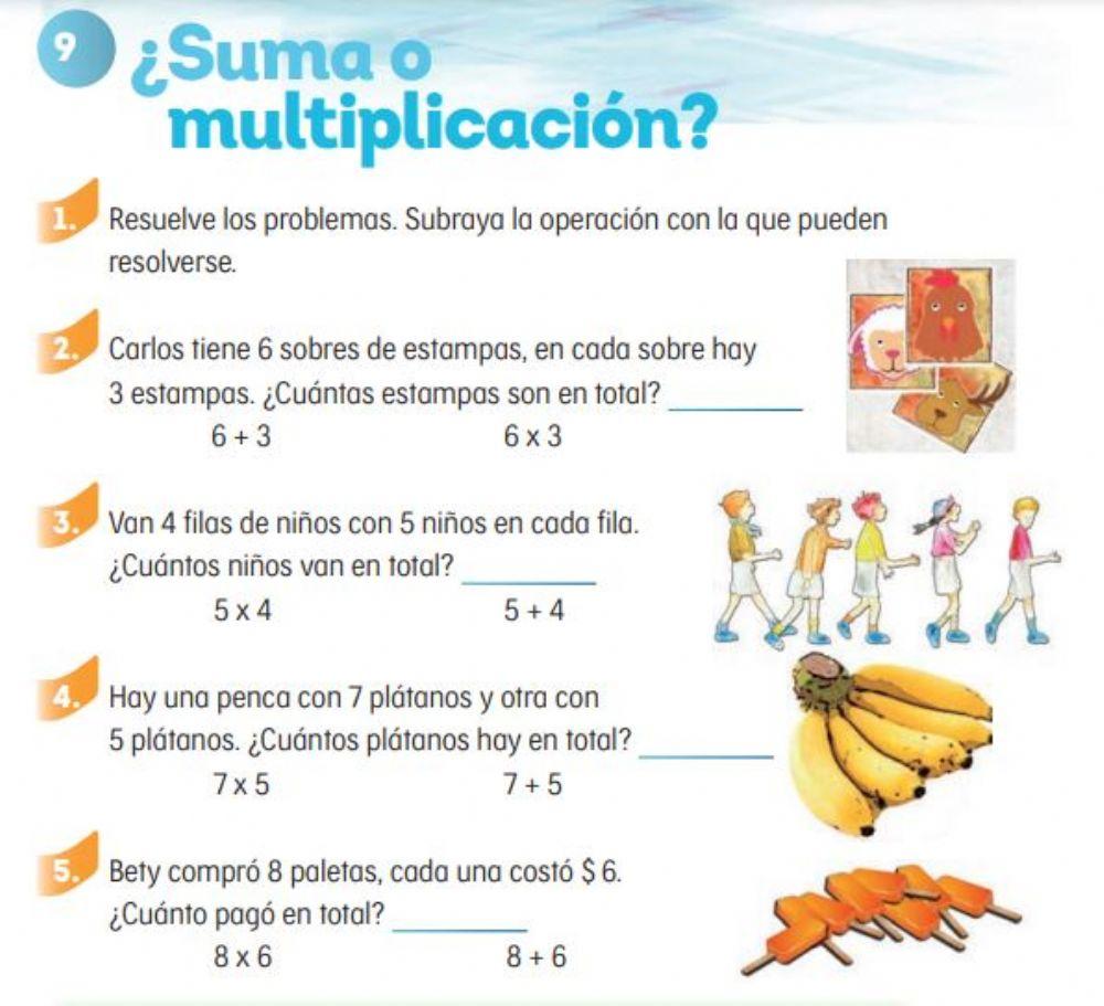 Suma o multiplicación