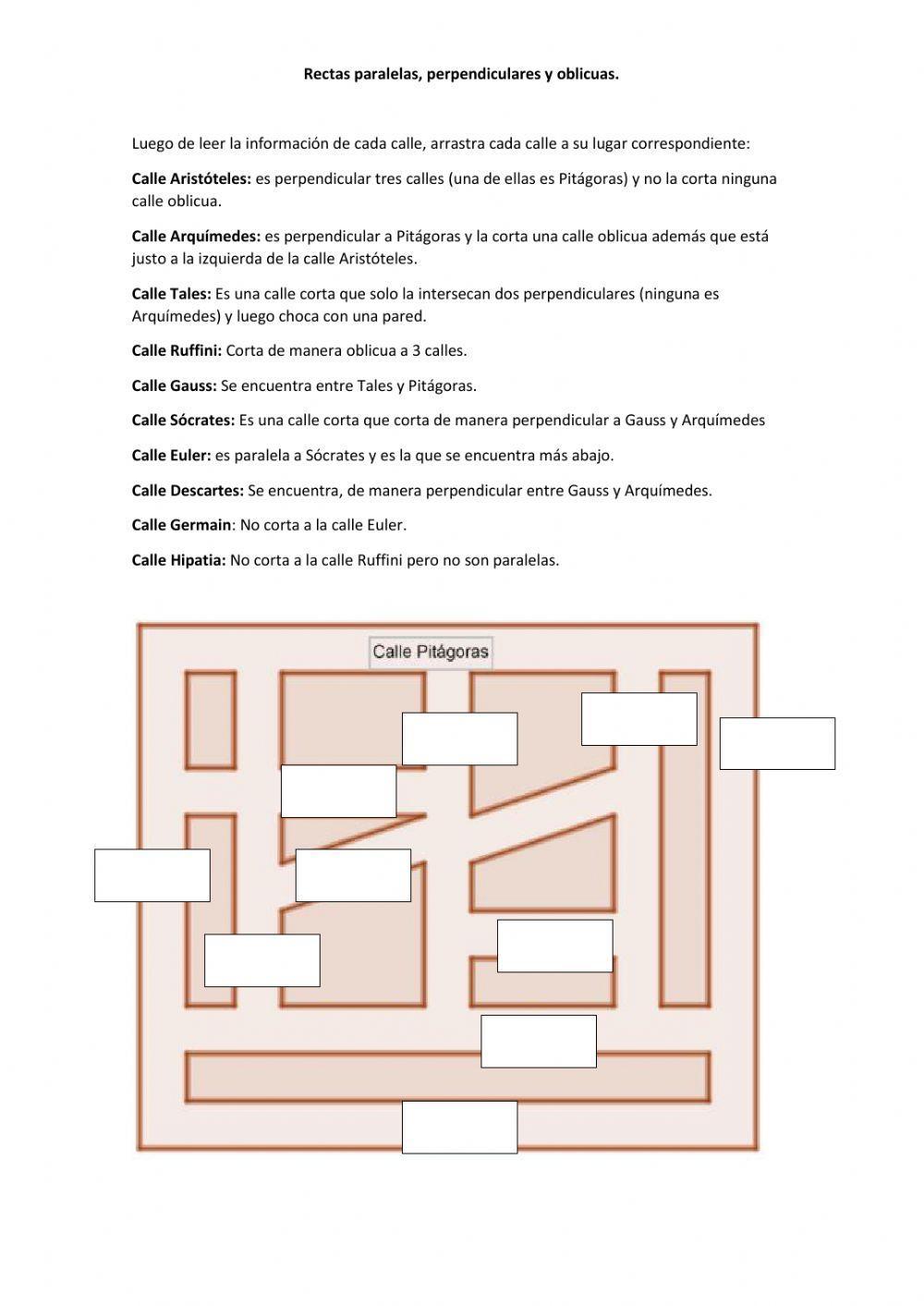 Rectas paralelas, perpendiculares y oblicuas