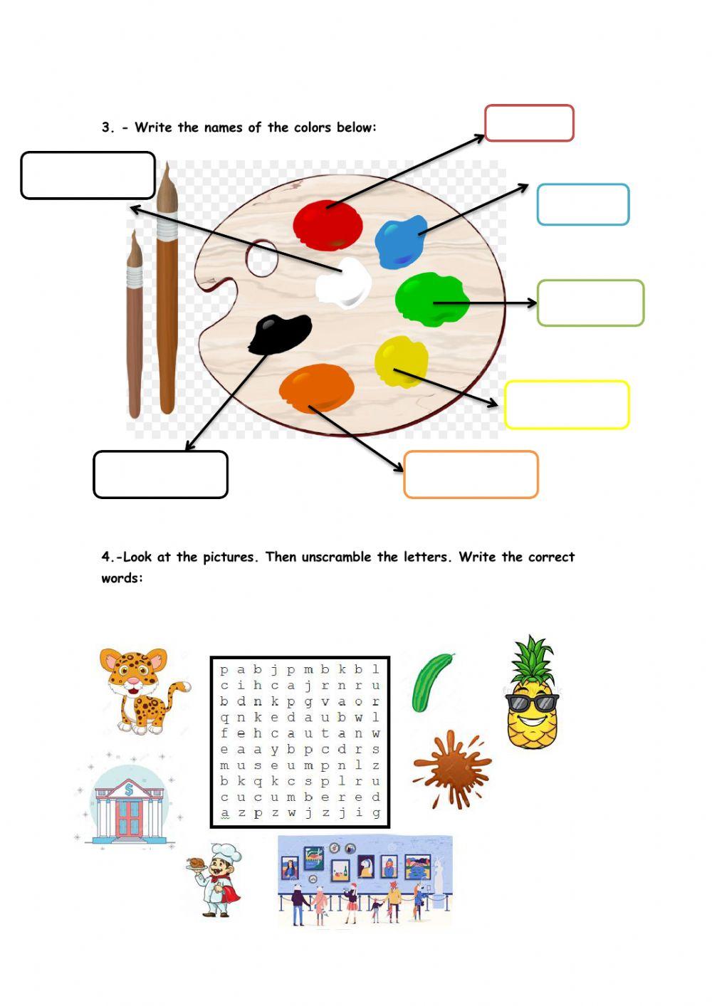 Midterm exam 3rd grades