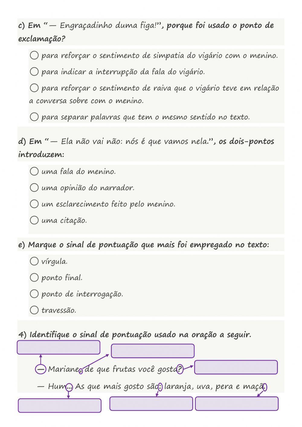 Sinais de Pontuação