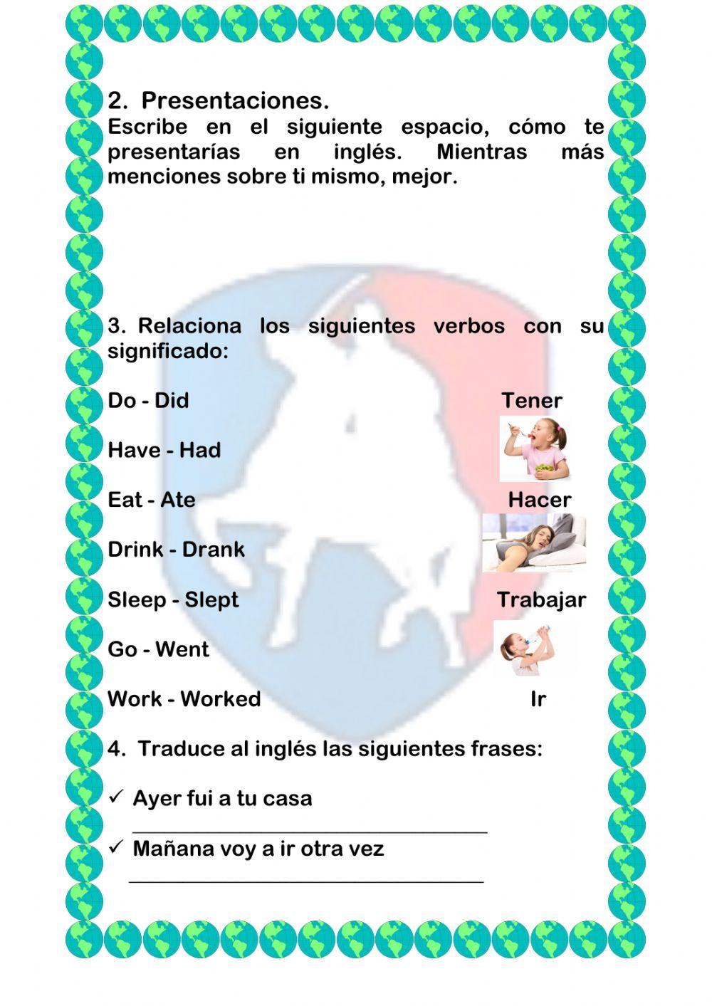 Prueba de diagnóstico Inglés 3