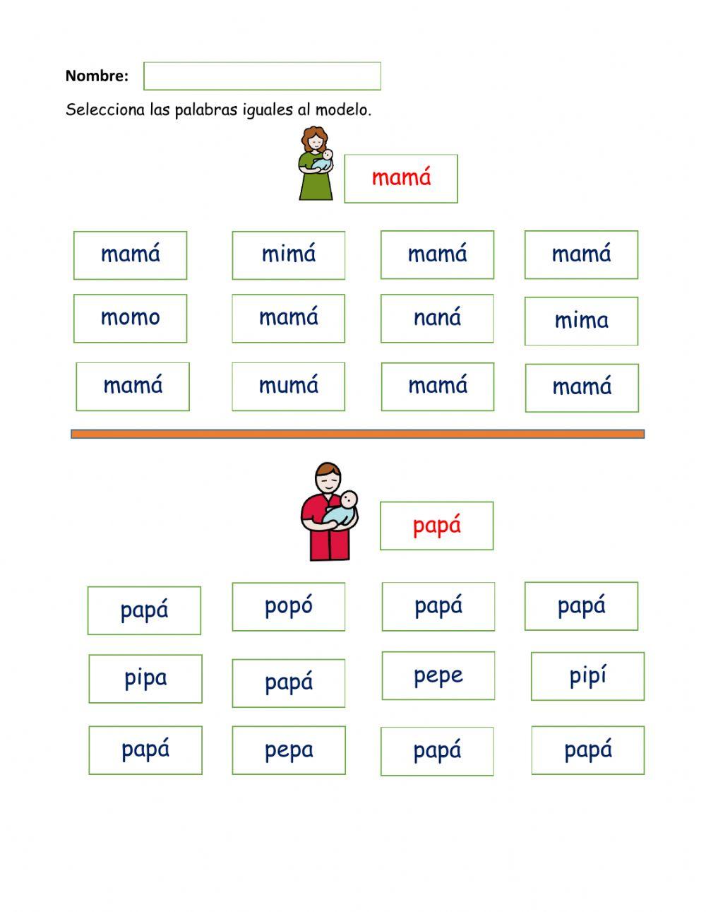 Lectura global de palabras