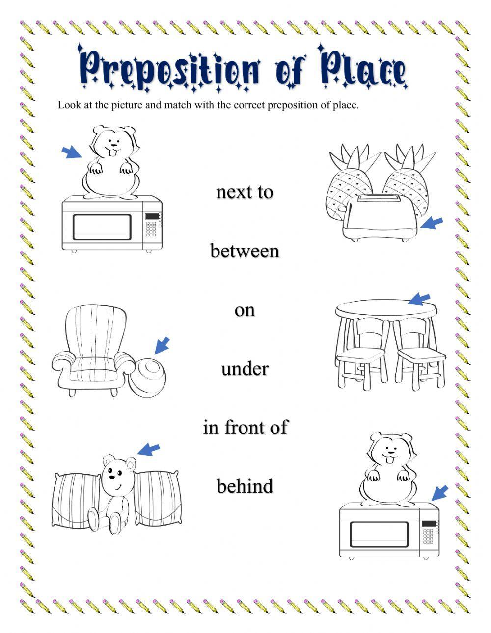 Preposition of place Preposition of place