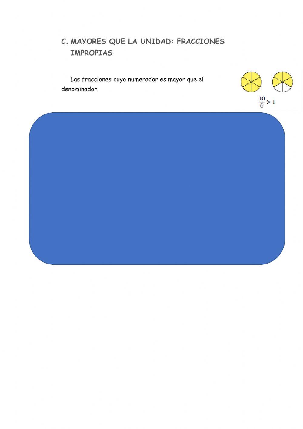 Comparación de fracciones