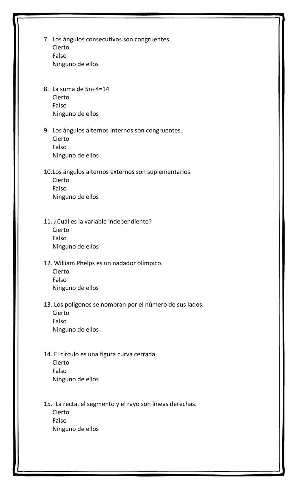Enunciados Condicionales 1