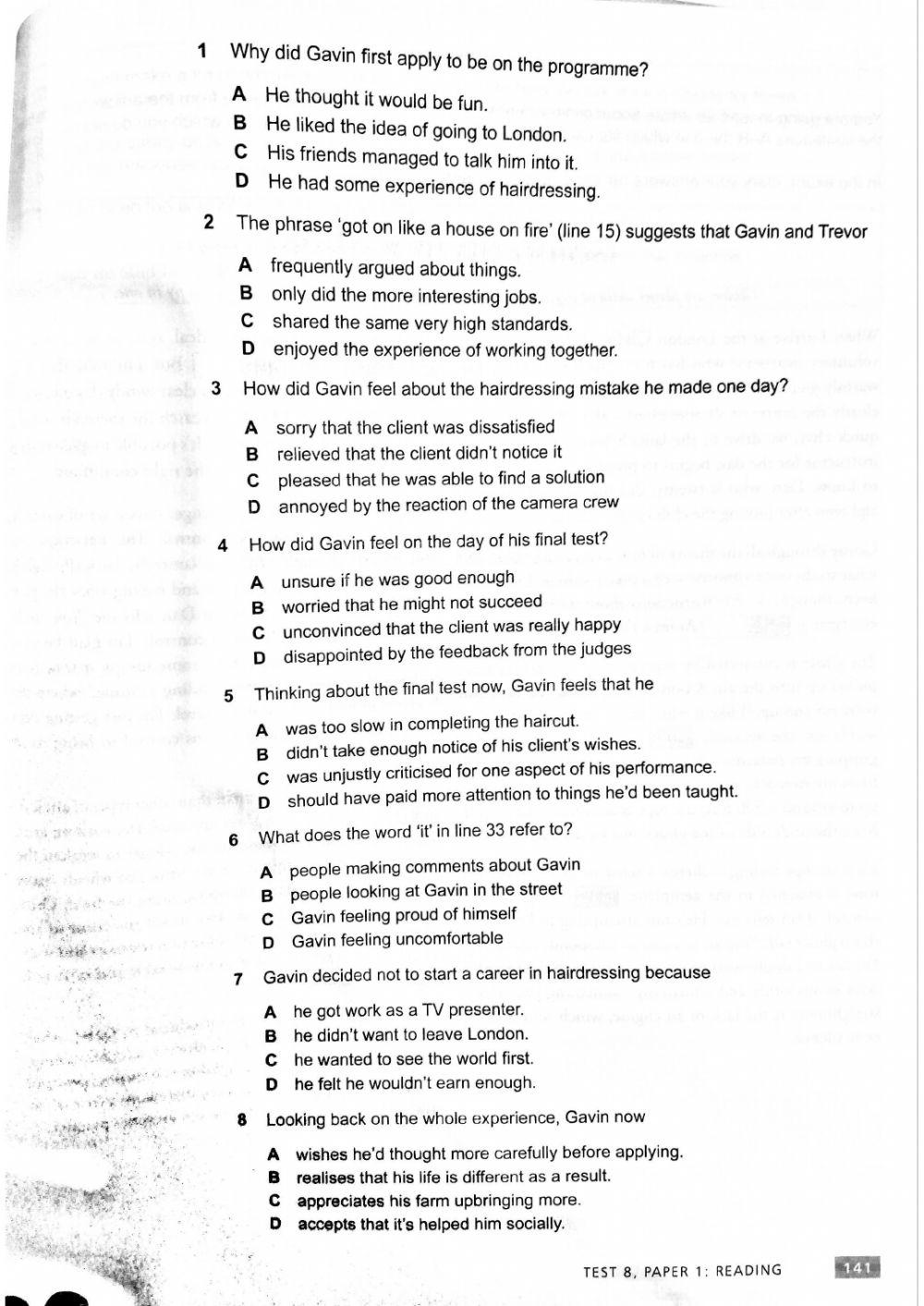 Reading b2 online exercise for live worksheets