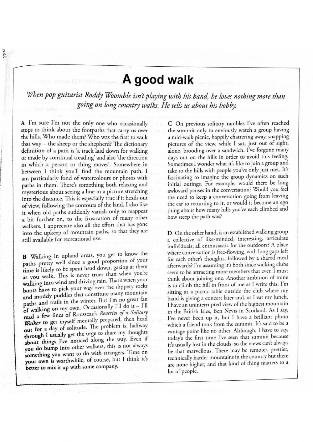 Reading b2 online exercise for live worksheets
