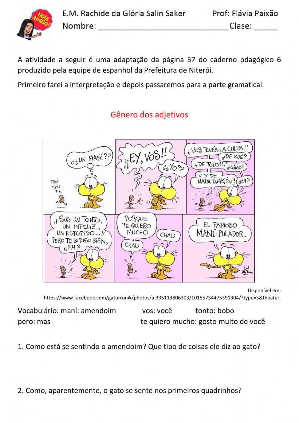 Los generos de los adjetivos