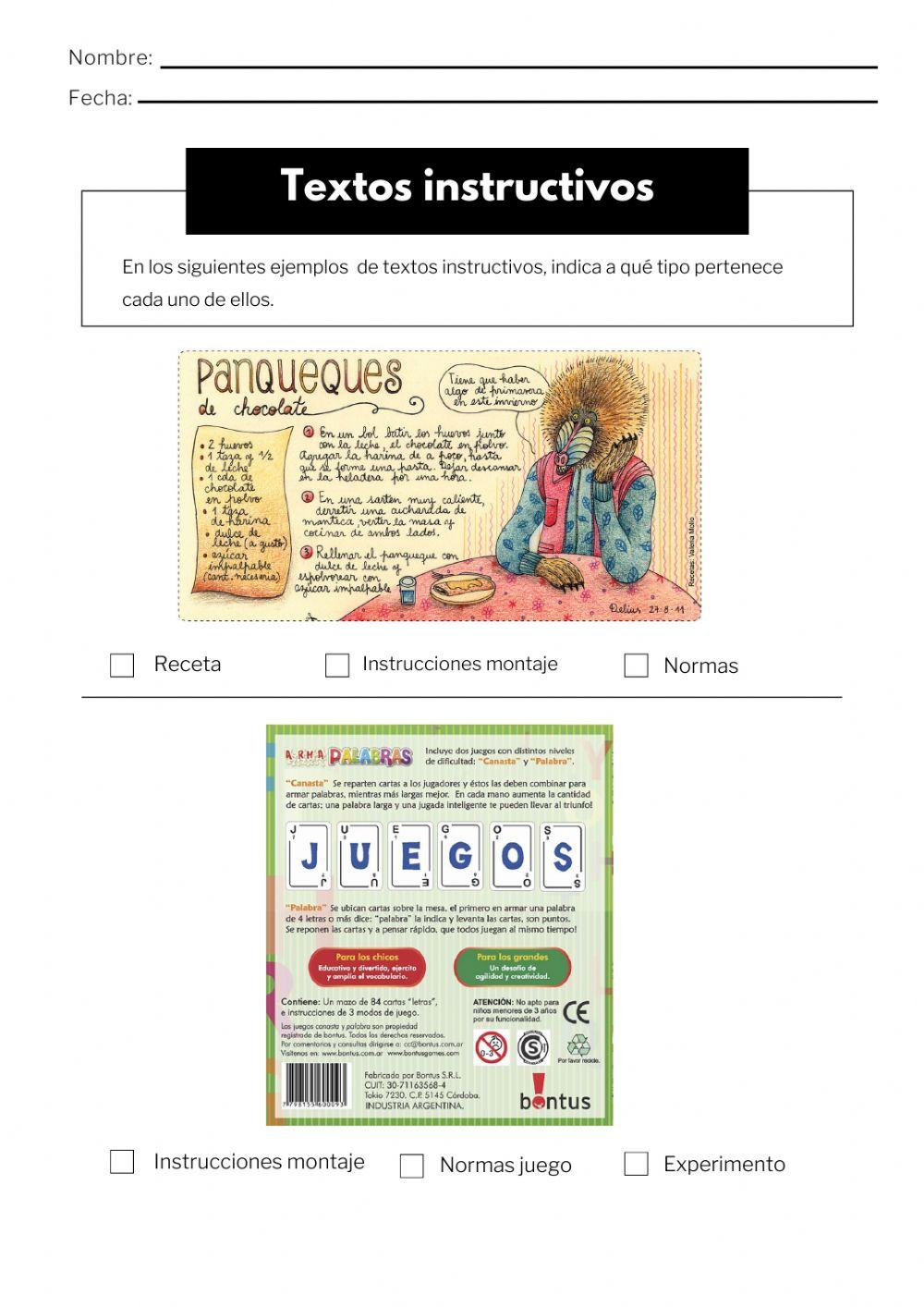 Los textos instructivos