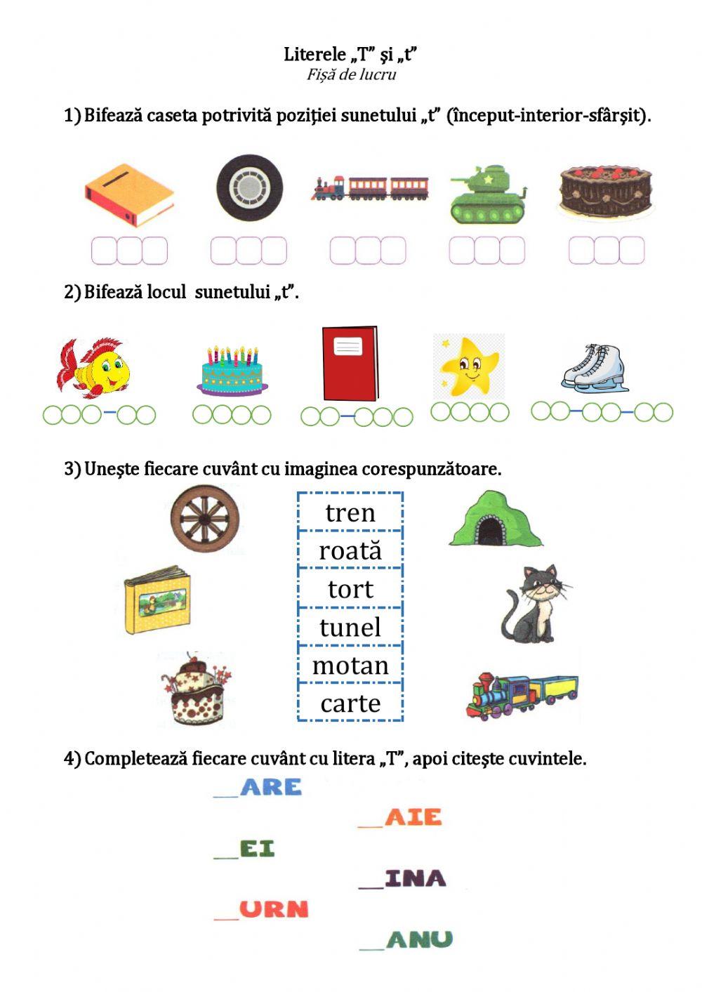 Sunetul „t”. Literele „T”  „t”