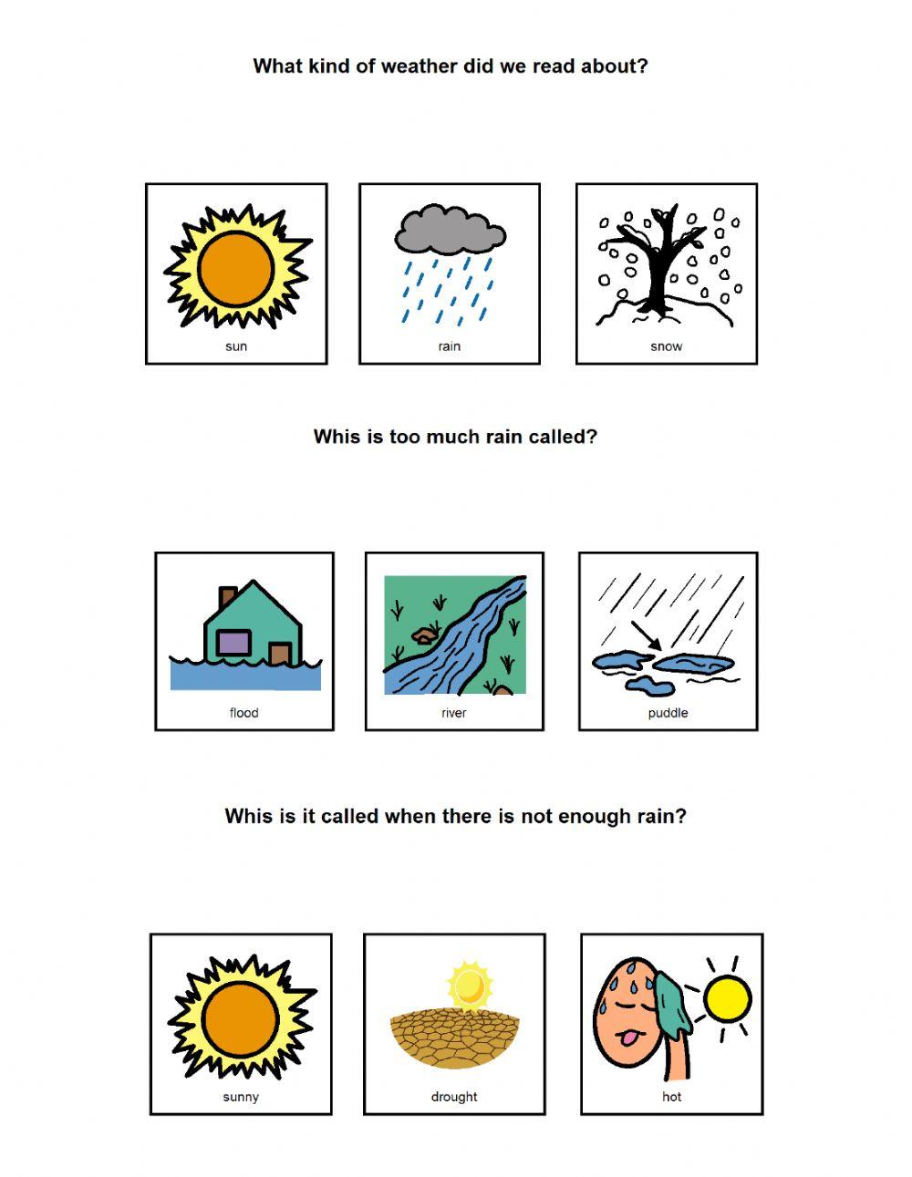 Rain activity | Live Worksheets