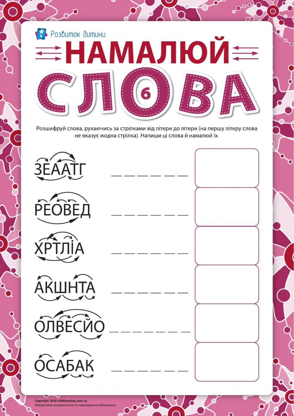 Розвиток навичок читання.