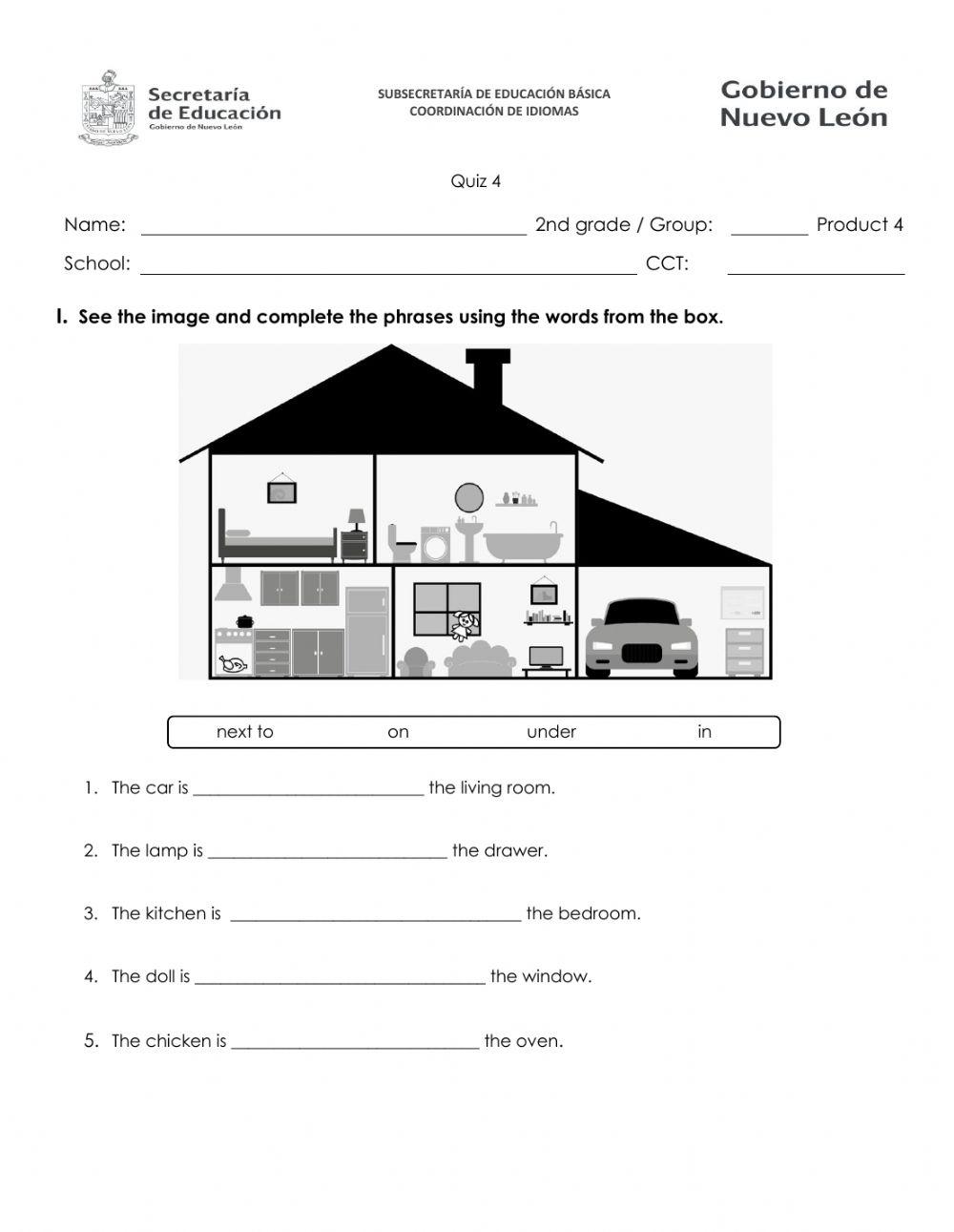 December Quiz - Places of the Community - 2nd Grade