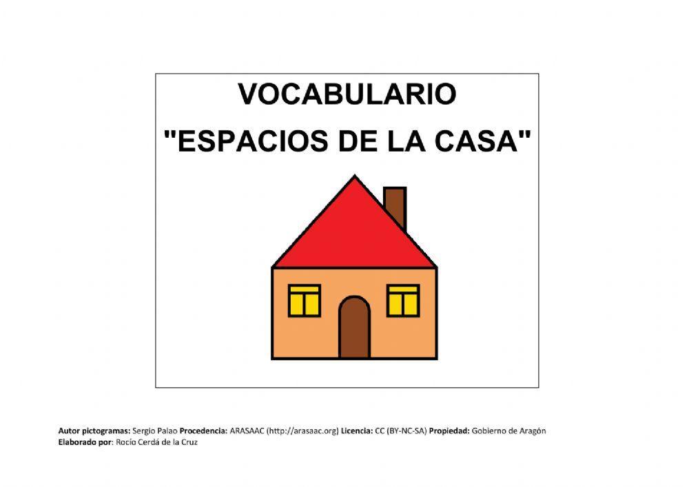 Vocabulario espacios de la casa