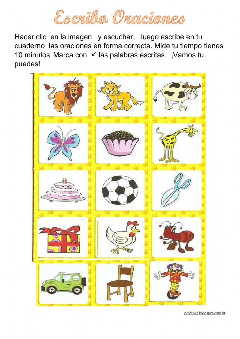 Dictado de oraciones