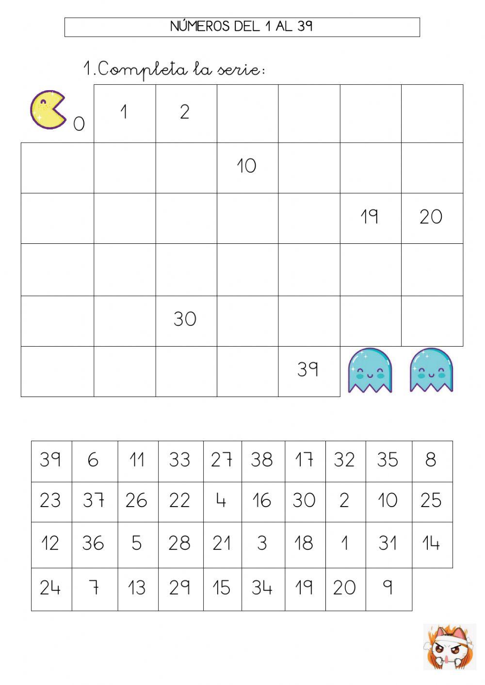 Números del 1 al 39