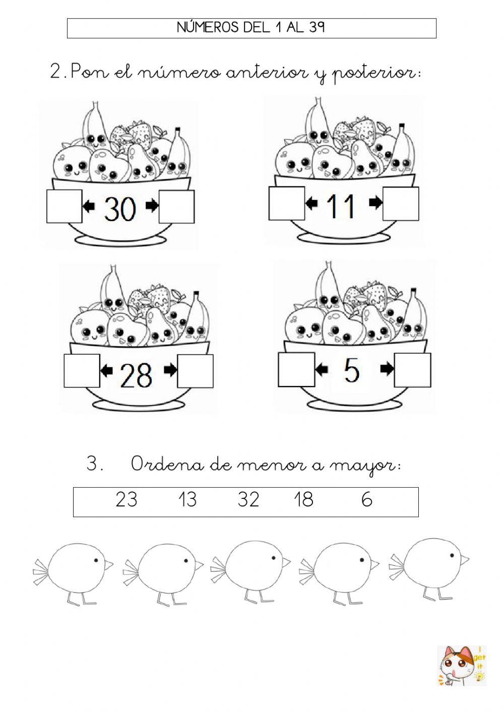 Números del 1 al 39