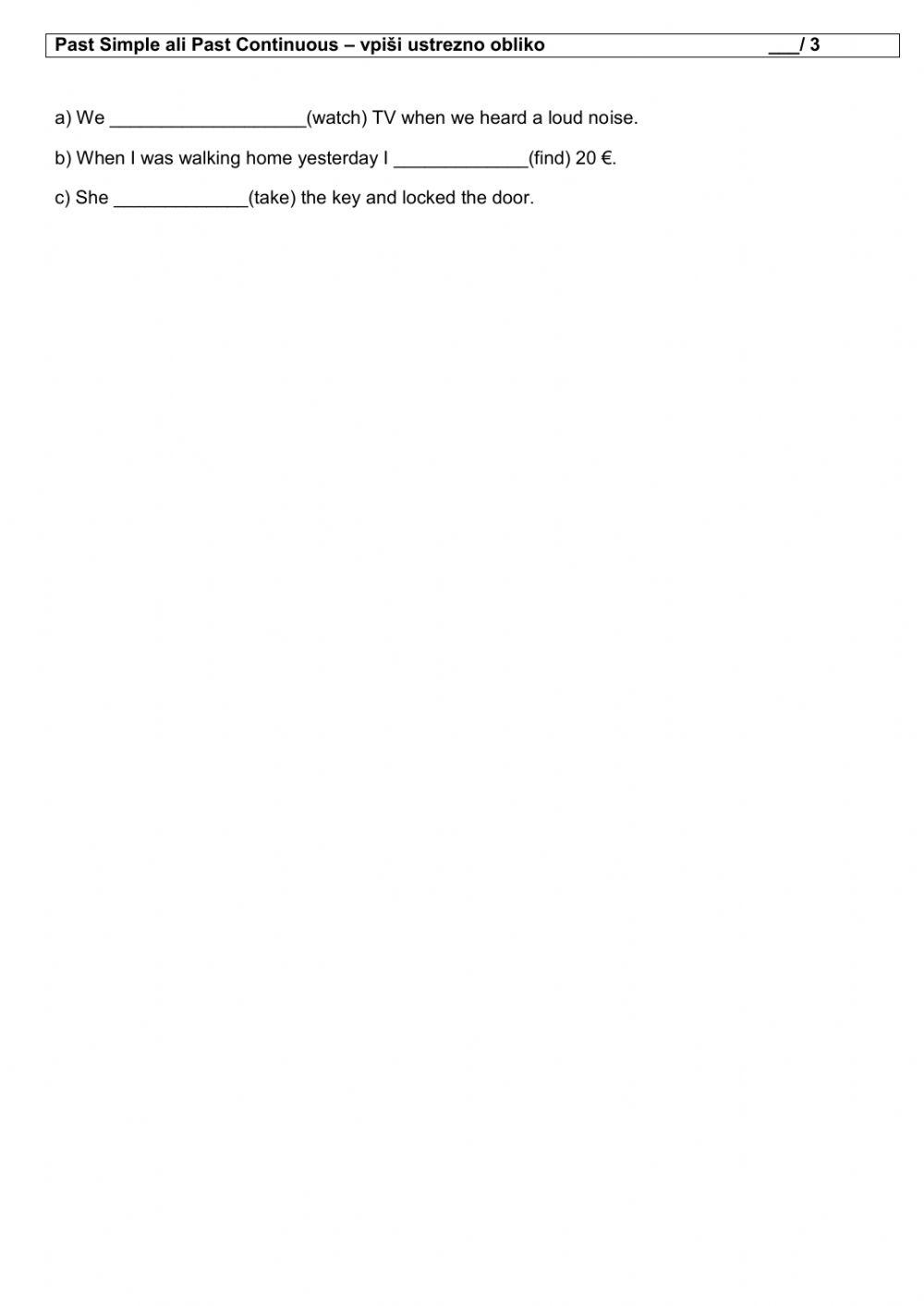 Preverjanje znanja M3