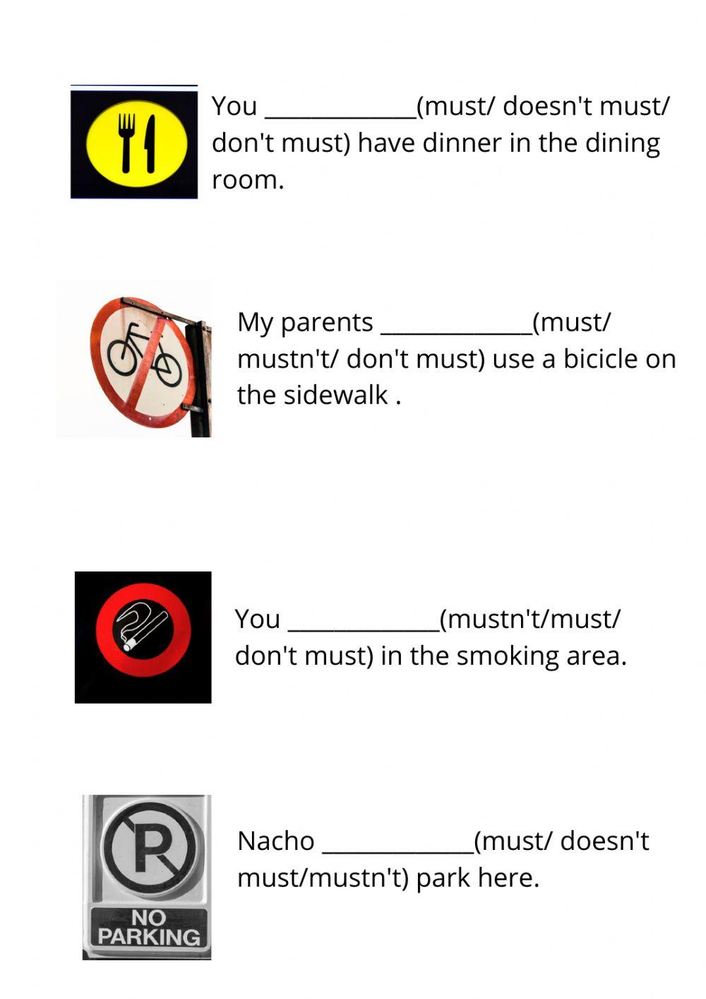 Obligation with must