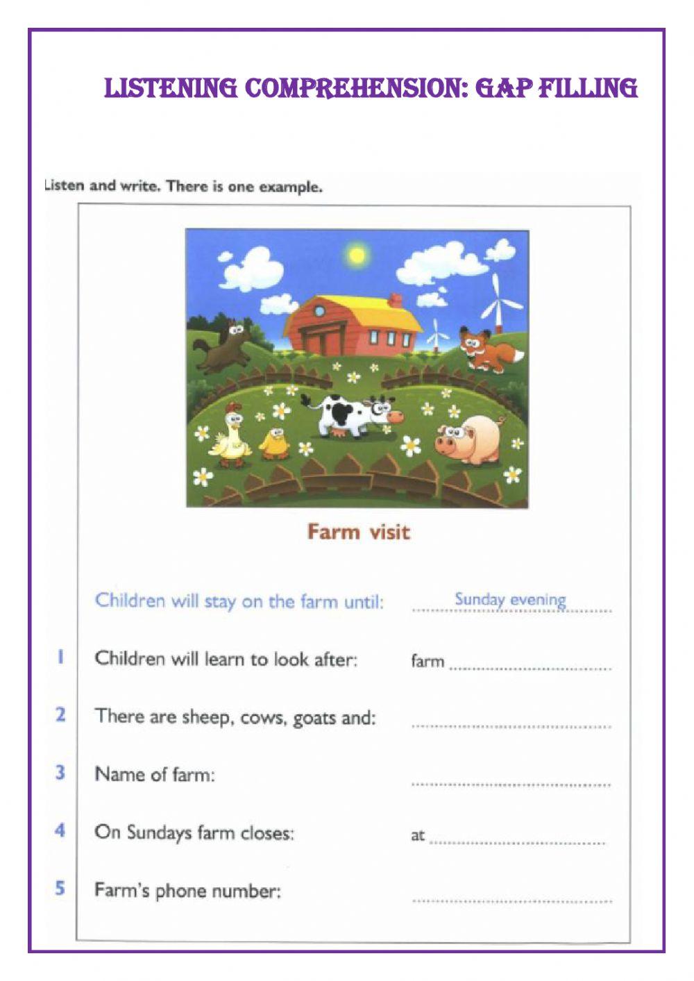 Listening comprehension