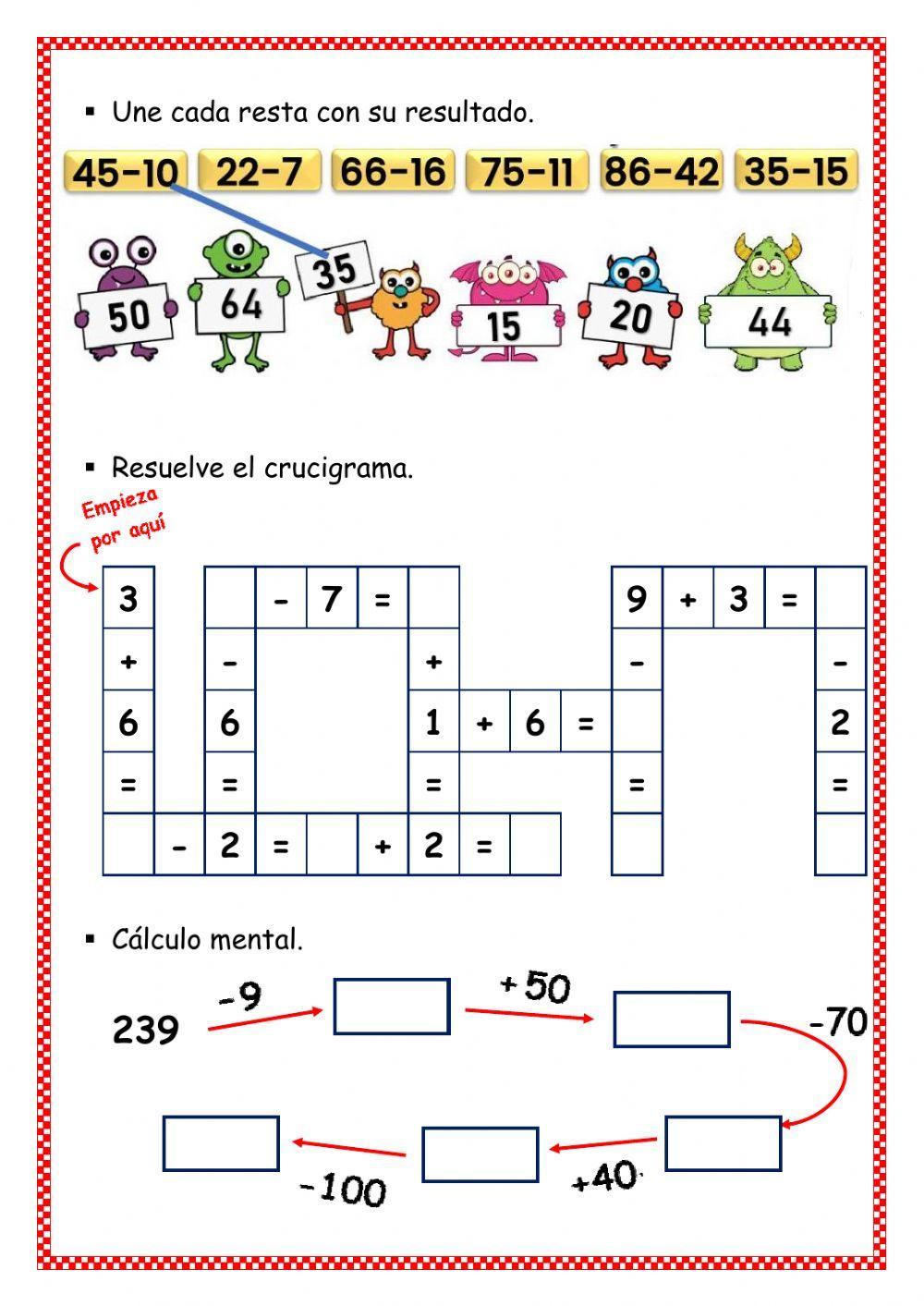 MATE 2º Sumas y restas.