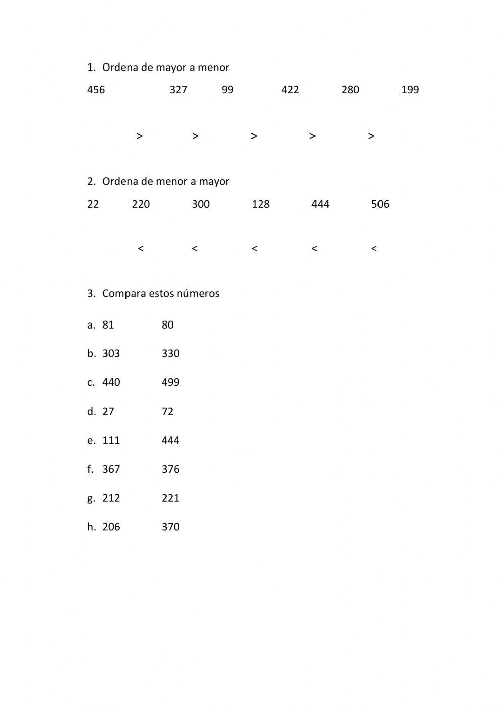 Comparación de números (Paco)
