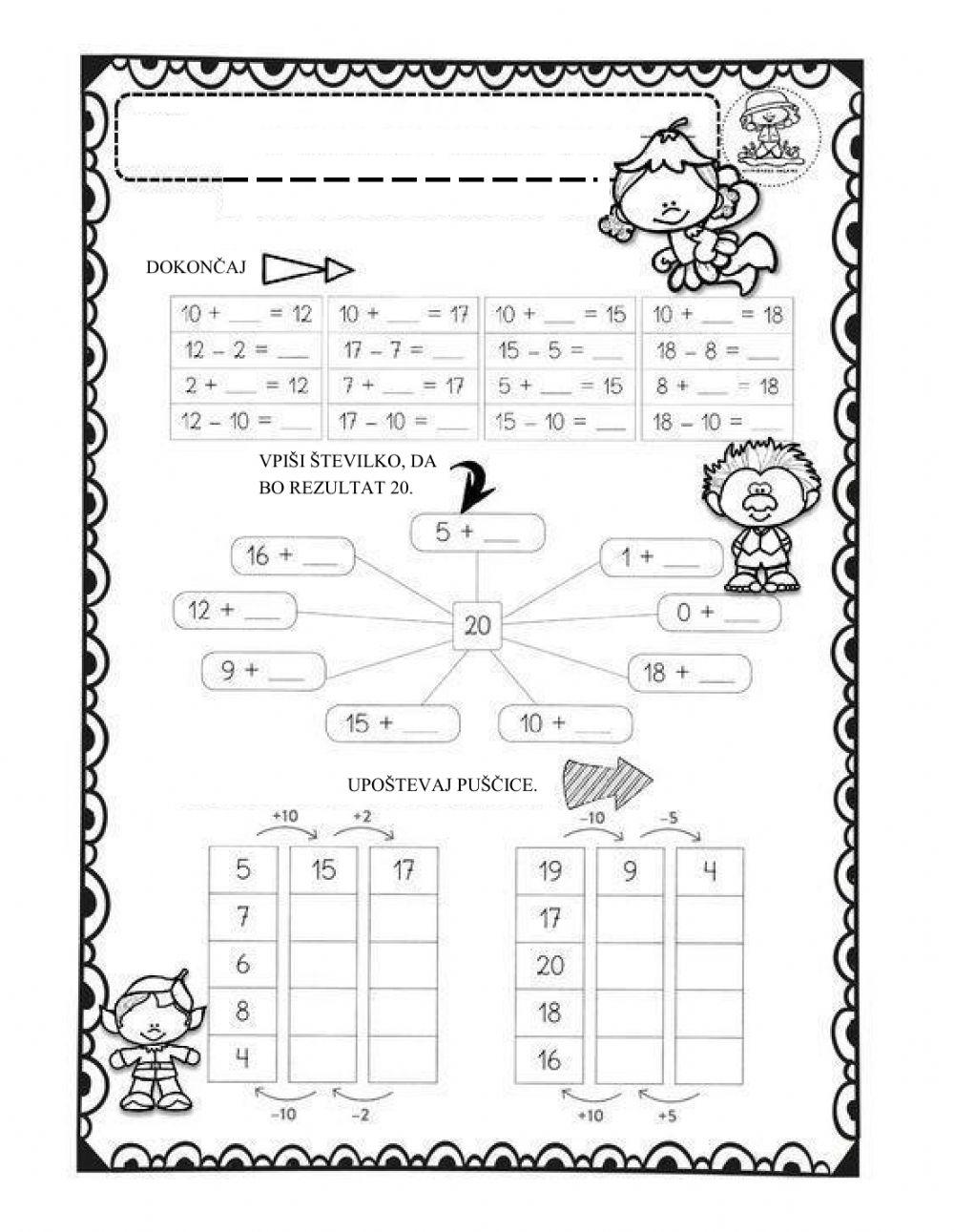 Računanje do 20