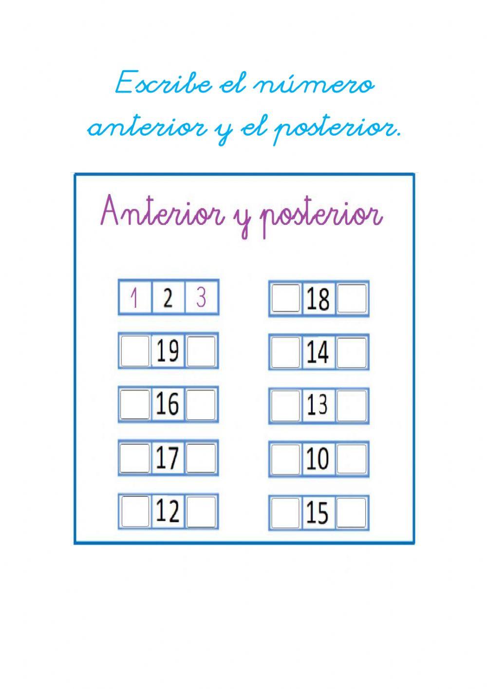 Anterior y posterior