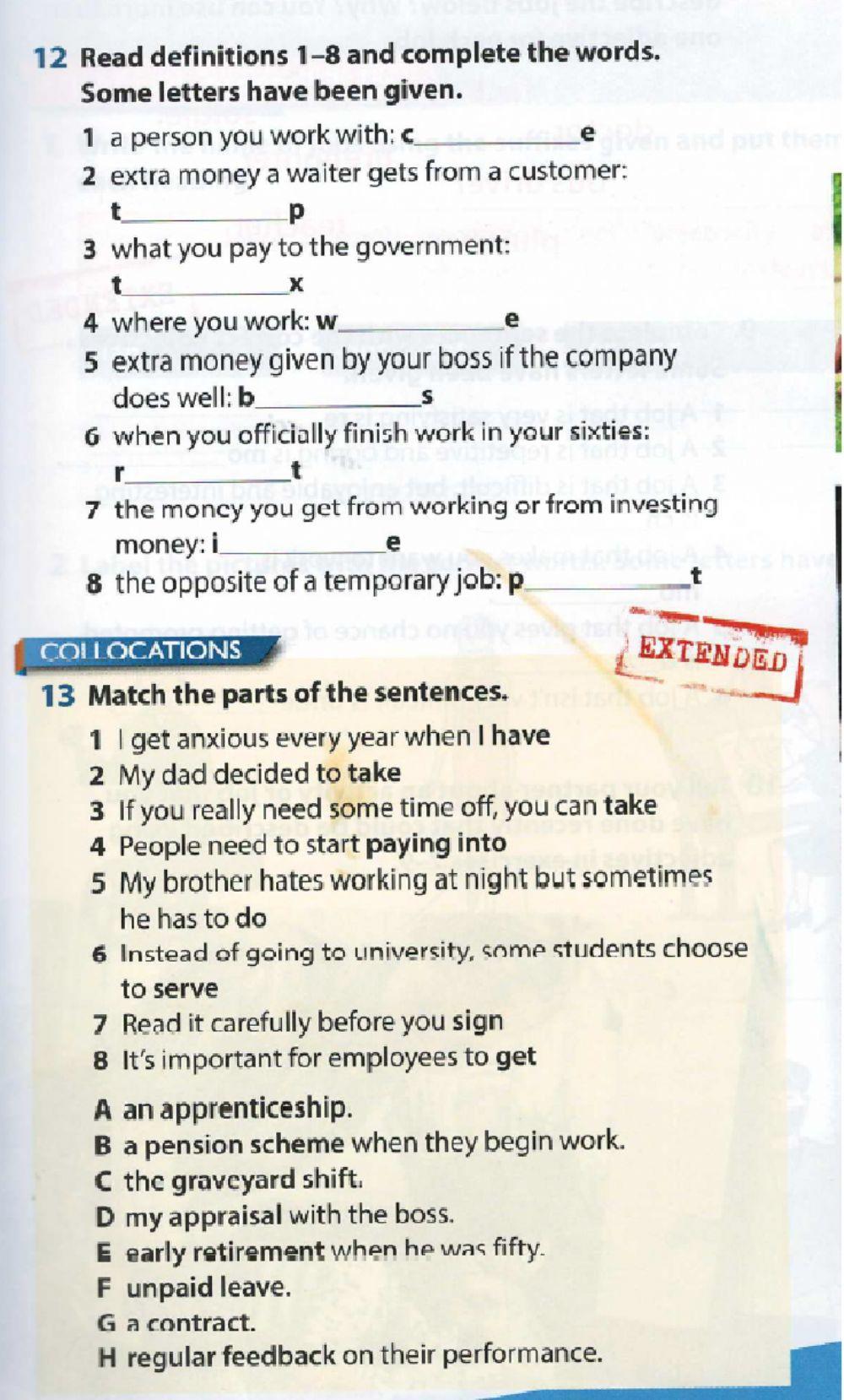 Employment and job conditions