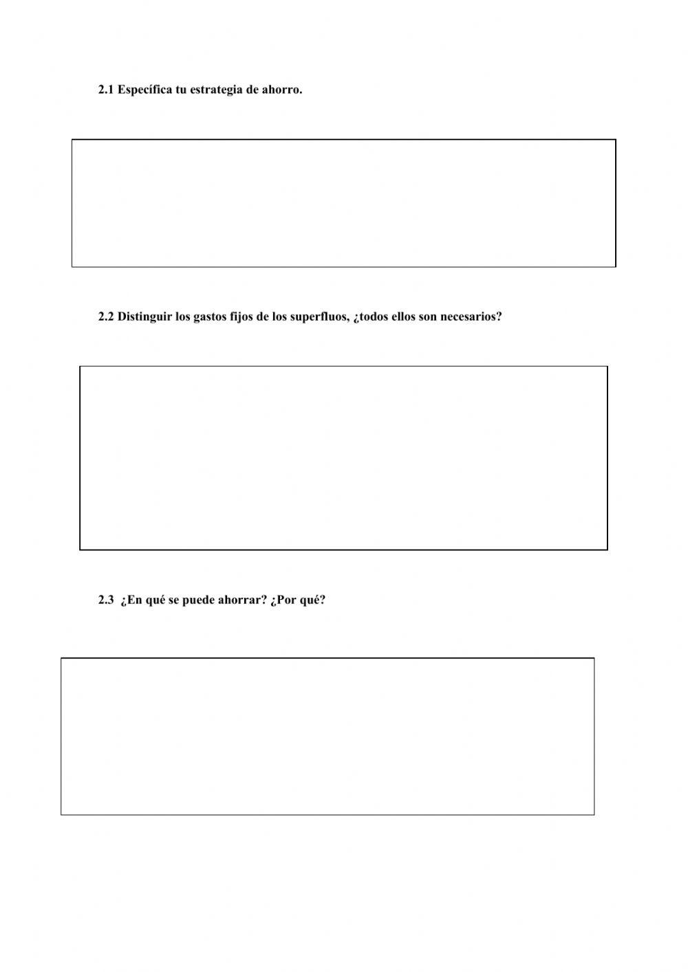 Gastos fijos y superfluos