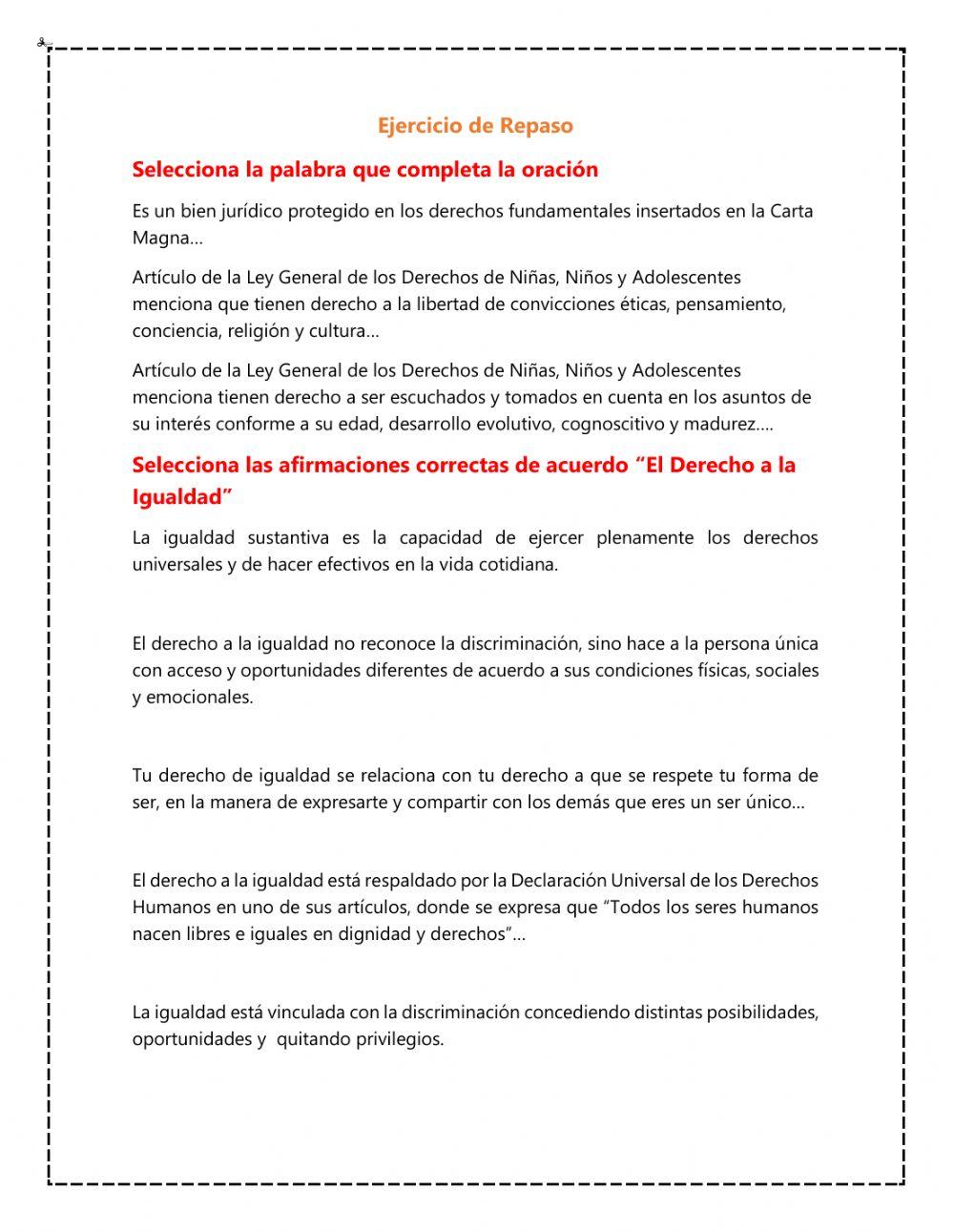 Ejercicio de Repaso Cívica 3 Ejercicio de Repaso Cívica 3