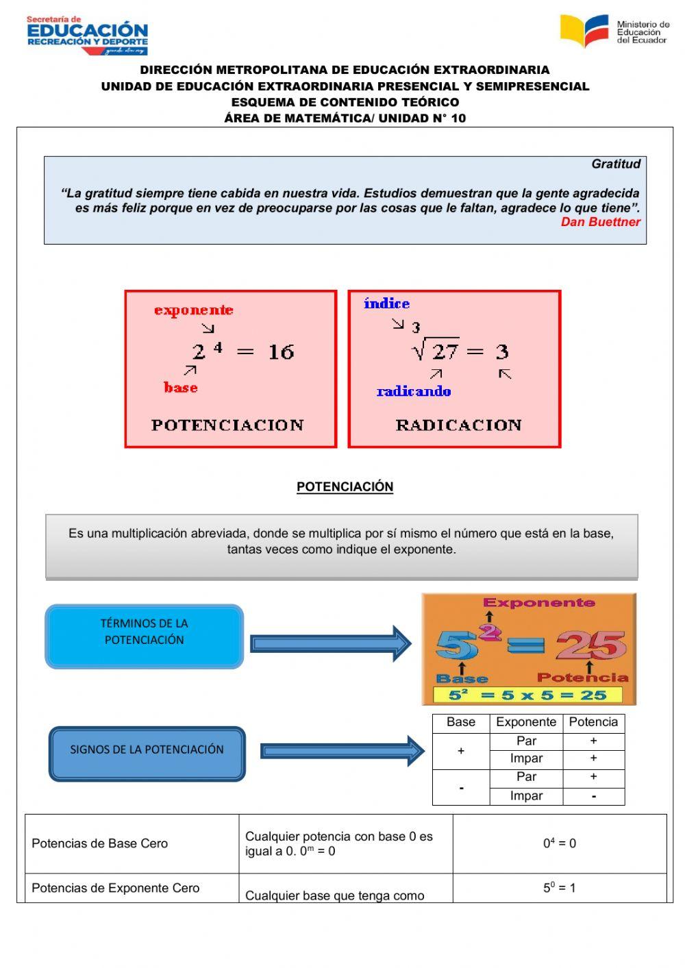 Matemática Unidad 10