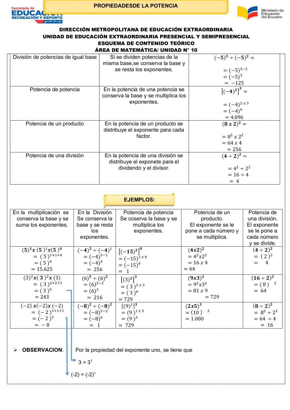 Matemática Unidad 10