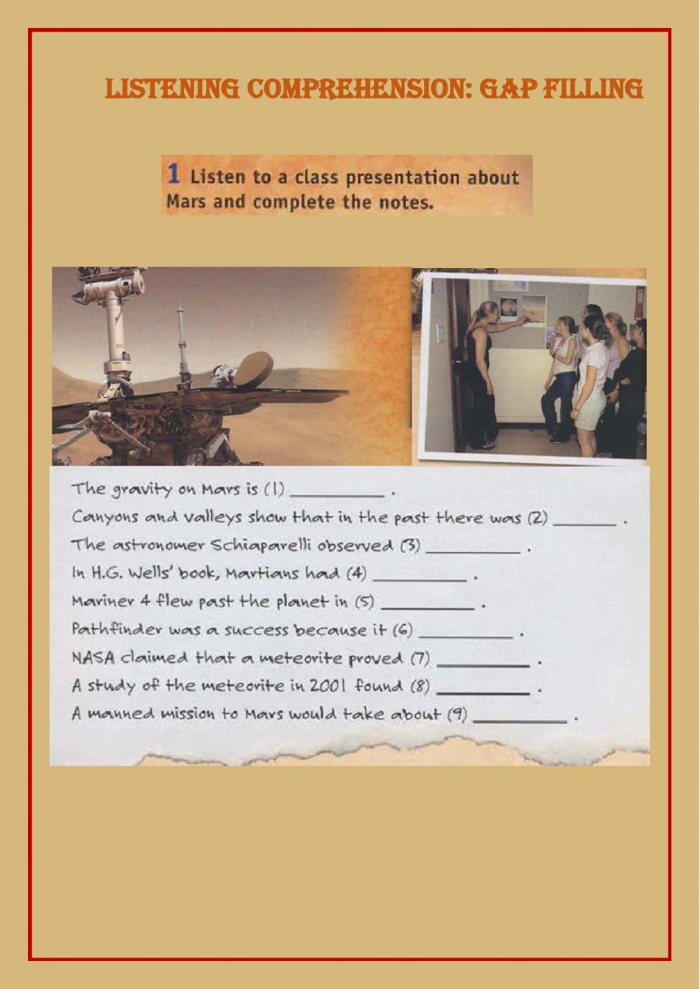 Listening comprehension