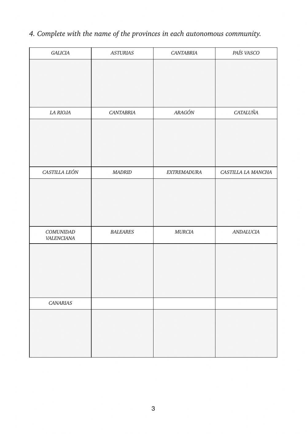 Autonomous Communities and Provinces