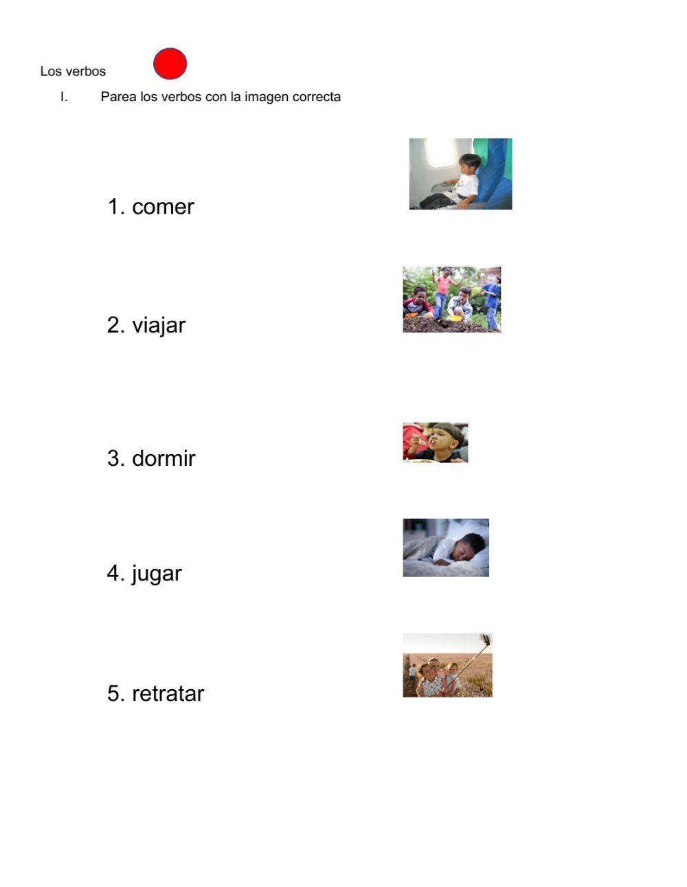 Verbos signo gramatical Montessori