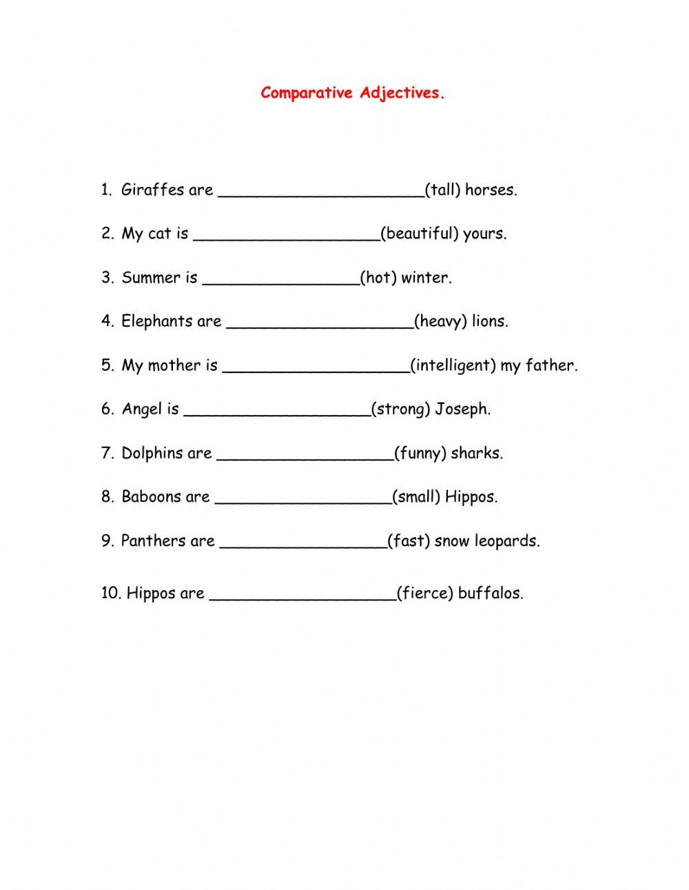 Comparative Adjectives